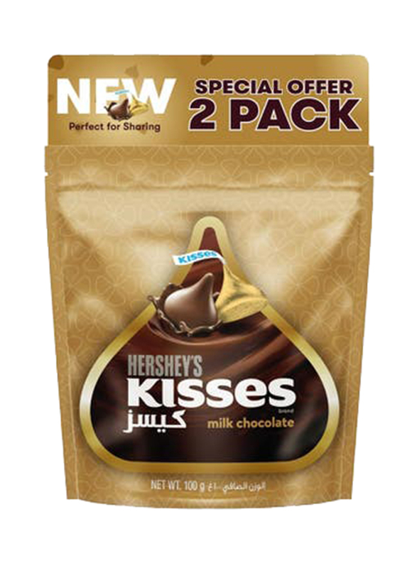 Hersheys Kisses Milk Chocolate, 2 x 100g