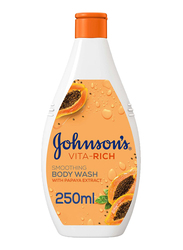 Johnson's Vita-Rich Smoothing Body Wash with Papaya Extract, 250ml
