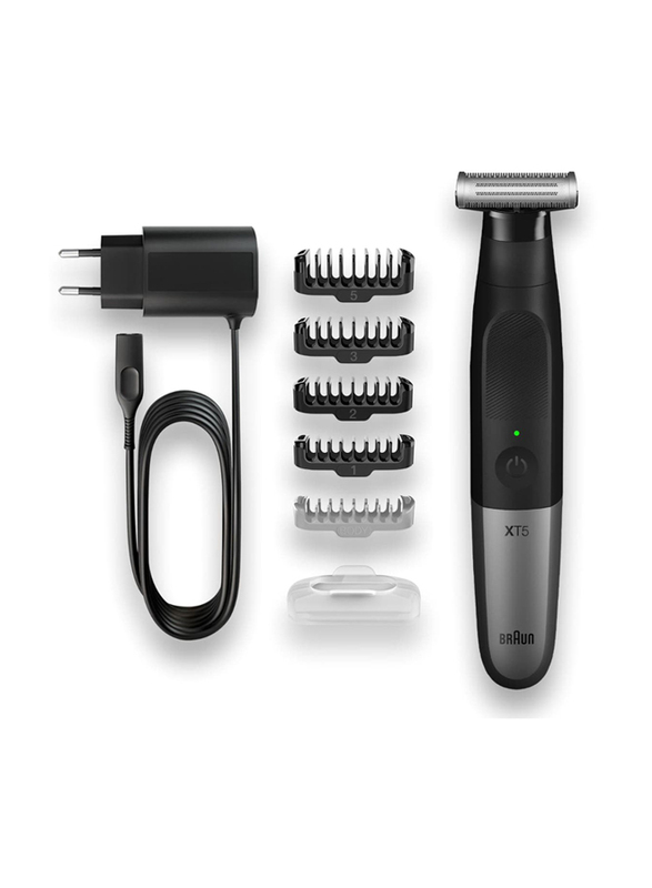 Braun Series X All-in-One Wet & Dry Tool with 5 Attachments, XT5100, Black/Silver