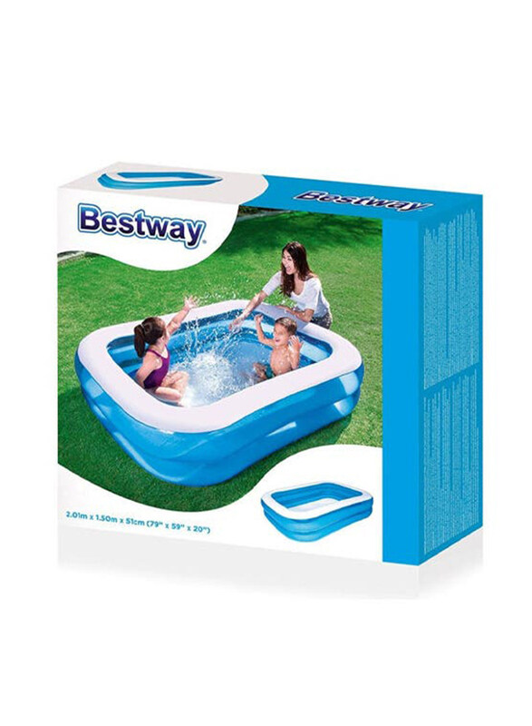 

Bestway Pool Blue Rectangular, 201 x 150 x 51cm
