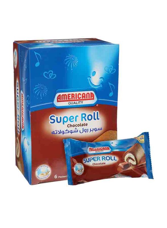 Americana Super Roll Chocolate, 6 x 60g