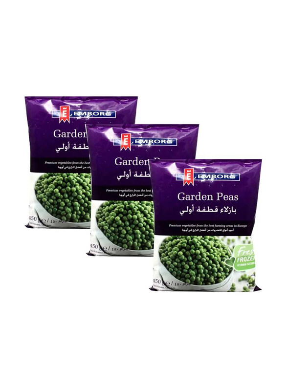 

Emborg Garden Peas Promo, 3 Pieces x 450g