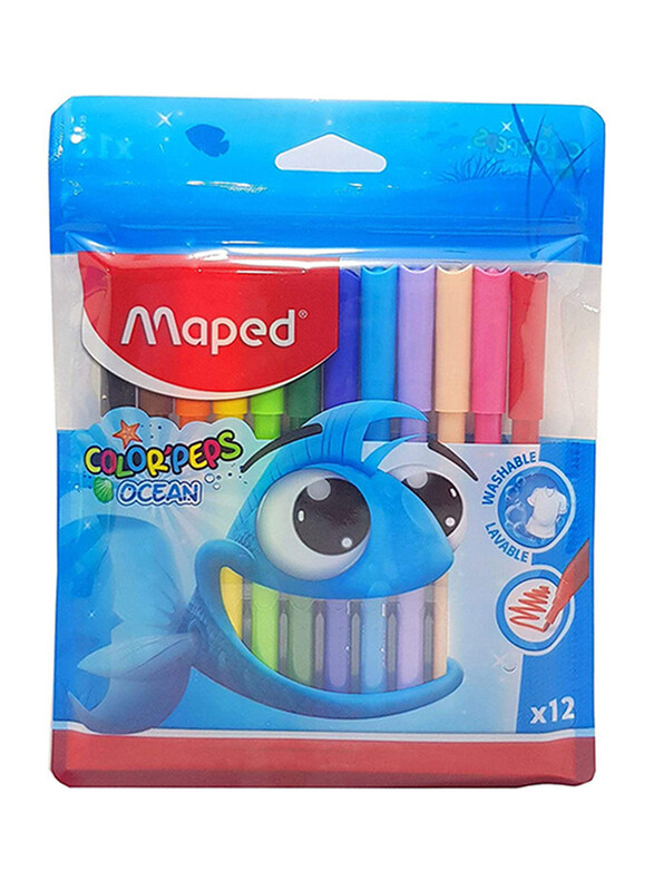 

Maped 12-Piece Colorpeps Ocean Felt-Tip Pen Set, Multicolour