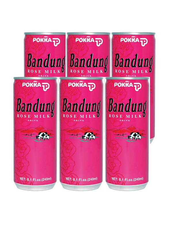 

Pokka Bandung Rose Milk Drink, 6 Cans x 240ml