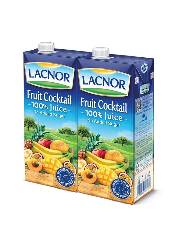 Lacnor Long Life Cocktail No Sugar - 2 x 1 Ltr