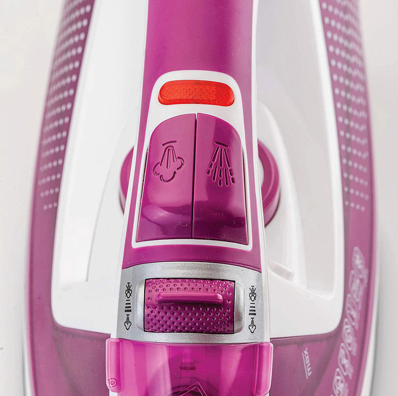 Black+Decker Steam Iron with Ceramic Soleplate, 2400W, X2450-B5, Magenta