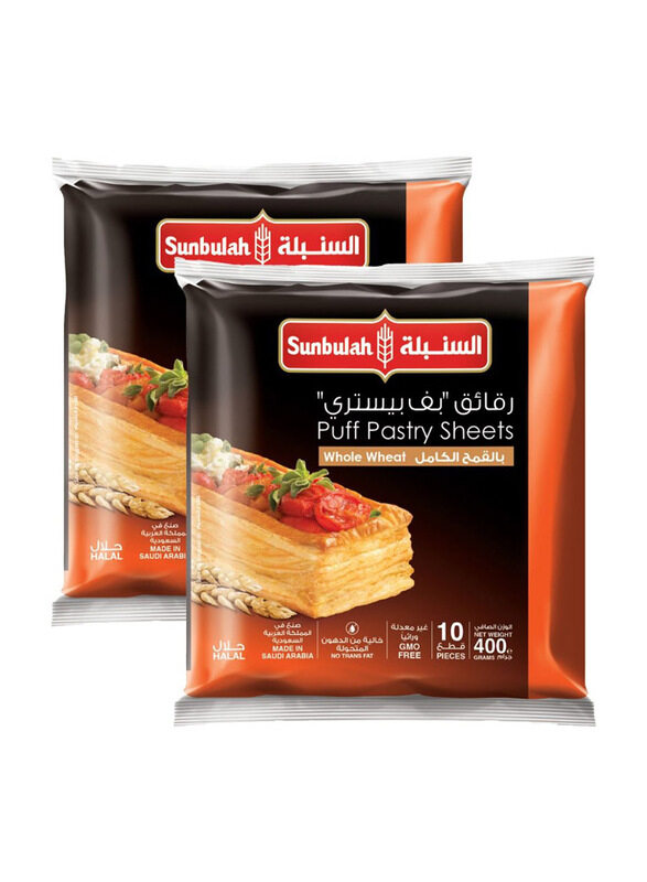 

Sunbulah Whole Wheat Puff Pastry Sheets, 2 x 400g