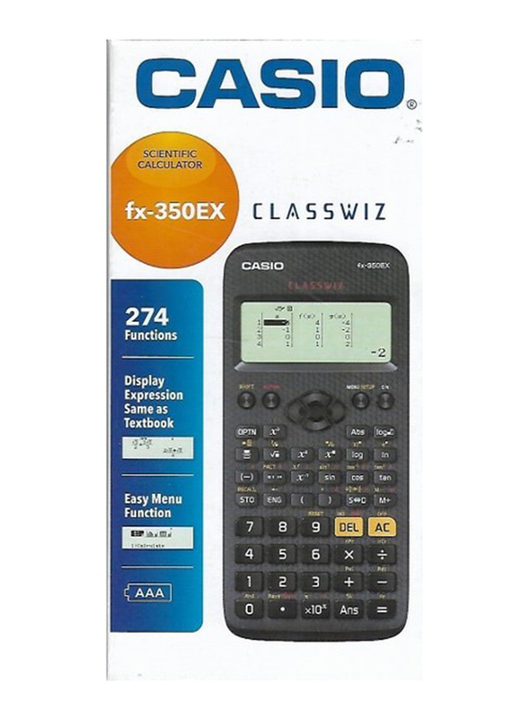 Casio Scientific Calculator, Fx-350Ex, Black