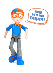 Blippi Talking Figure 9-inch Articulated Toy with 8 Sounds and Phrases Poseab, 1-Piece, Ages 3+