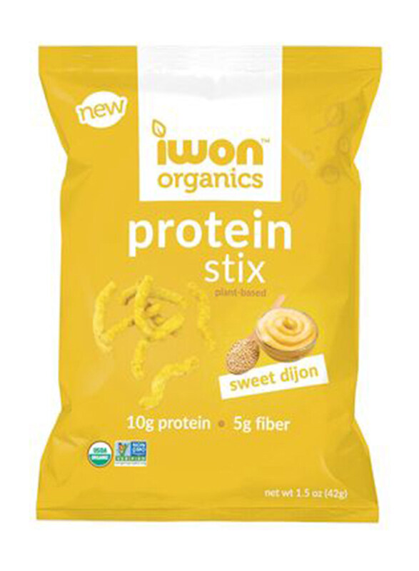 

Iwon Organics Sweet Dijon Flavoured Organic Plant-Based Protein Stix, 42g