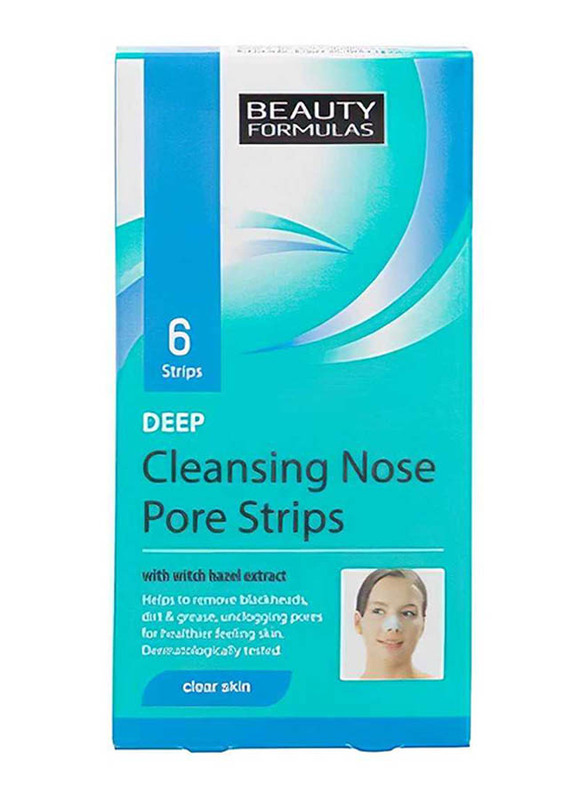 Beauty Formulas Deep Cleansing Nose Pore Strips, 6 Pieces