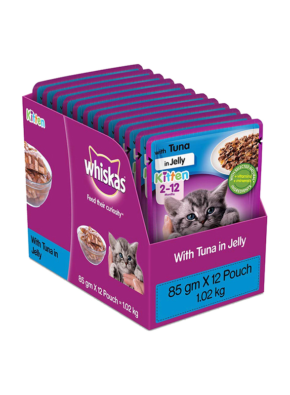

Whiskas In Jelly with Tuna Wet Cat Food, 12 Pouch x 85 grams