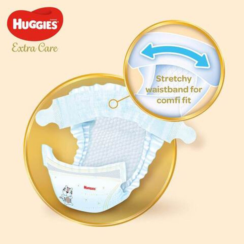 Huggies Extra Care Diapers, Size 3, 4-9 Kg, Value Pack, 42 Count