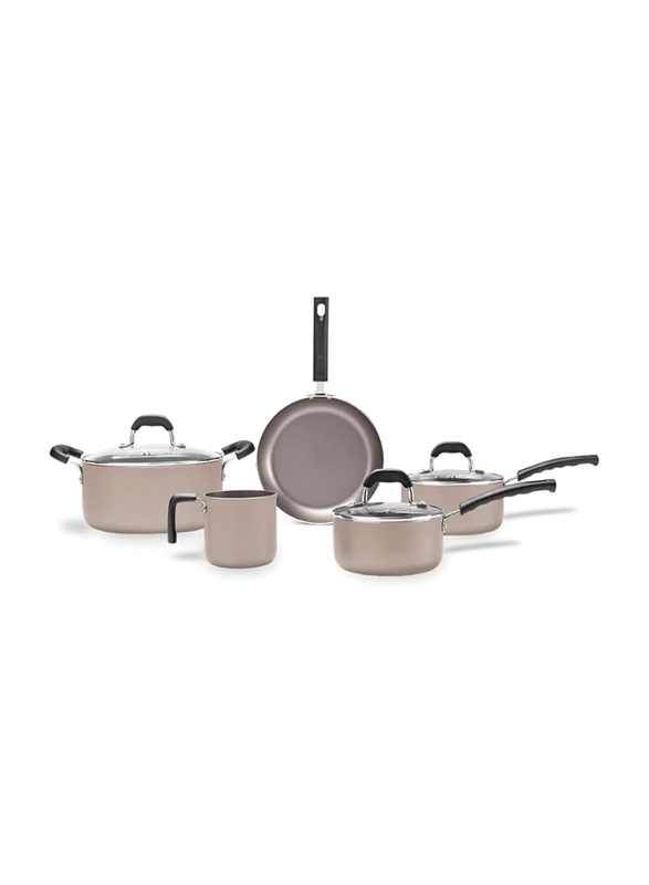 Brinox 5-Piece Champagne Saucepan Set, Grey