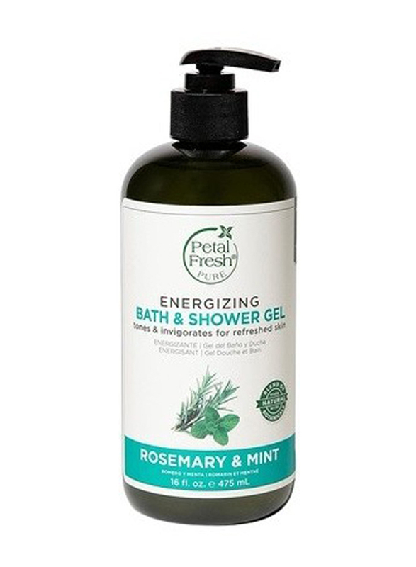 Petal Fresh Energizing Rosemary & Mint Bath & Shower Gel, 16oz