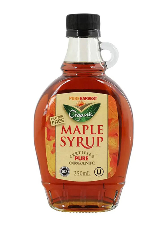 

Pure Harvest Spring Tree Organic Grade A Glass Bottle Maple Syrup, 250ml