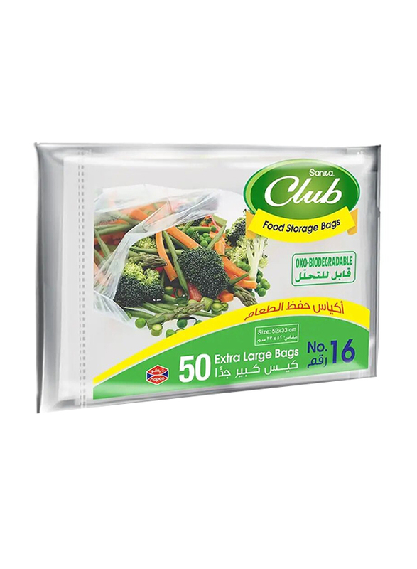 Sanita Club Food Storage Bags Biodegradable Mo.16, 50 Bags