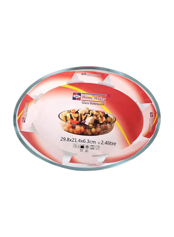 

Avci Home Maker Oval Glass Bakeware Baking Dish, 2.4 Litres