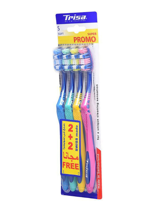 

Trisa Tooth Flex Head Soft Toothbrush, 4 Piece
