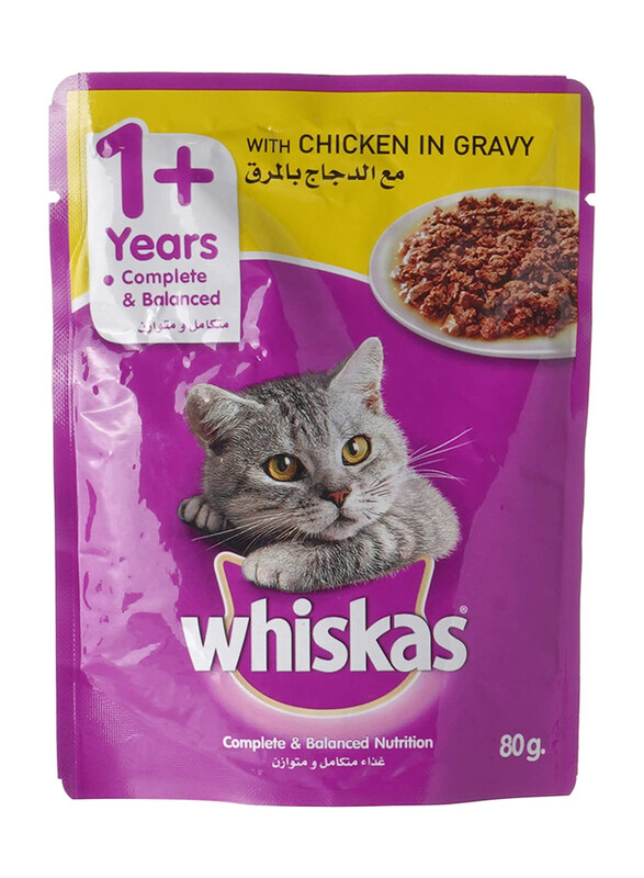 

Whiskas Chicken in Gravy Adult Cat Wet Food - 80g