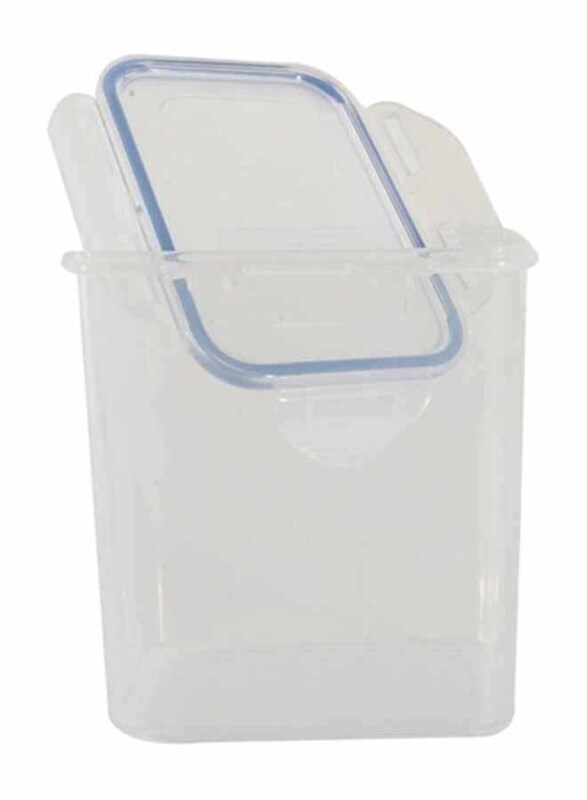 Lock & Lock Classic Rectangular Food Container, HPL812H, 1.5 Liters, Clear/Blue