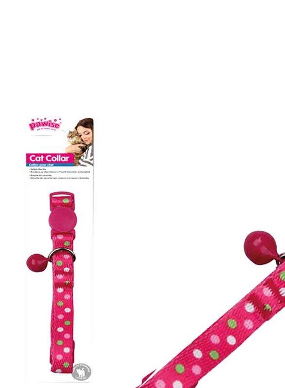 Pawise Polka Dots Cat Collar, Pink