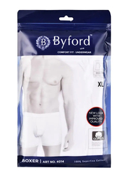 Byford London Comfort Fit Boxer for Men's, White, Extra Large