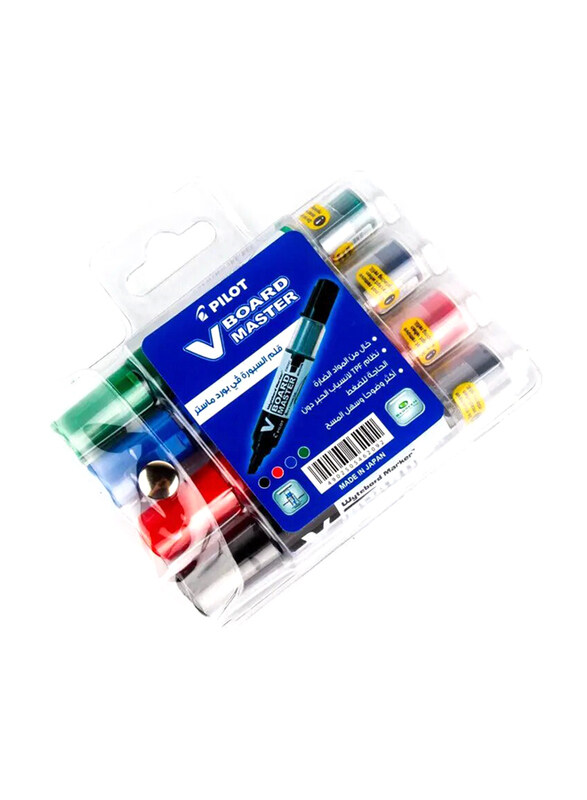 

Pilot V-Board Master White Board Marker, Multicolour, 4 Pieces