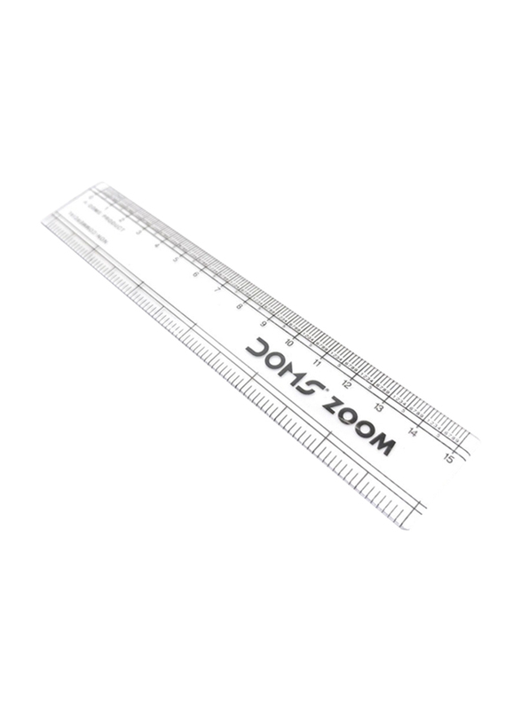 Doms 15cm Zoom Ruler, Clear