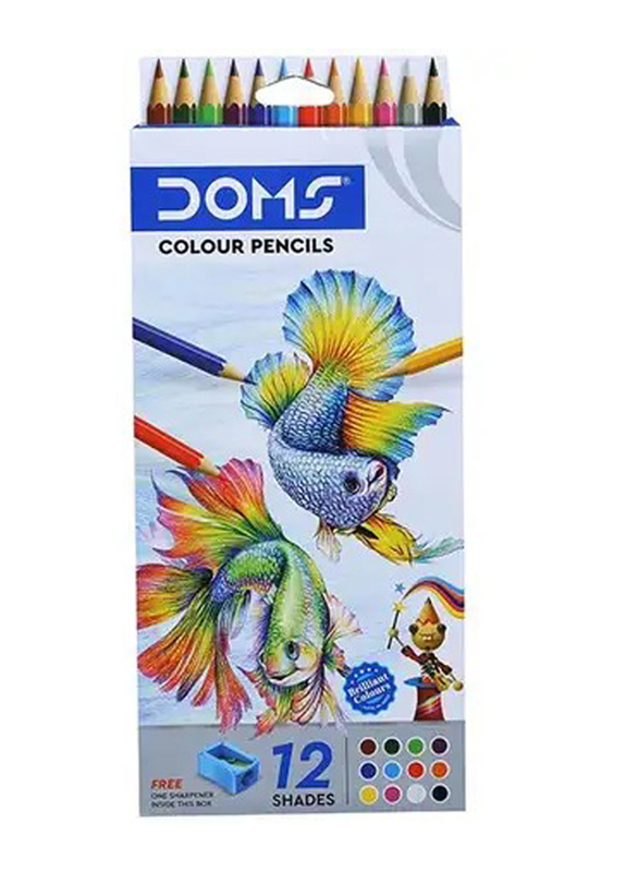 Doms Full Size Colour Pencil, 12 Pieces