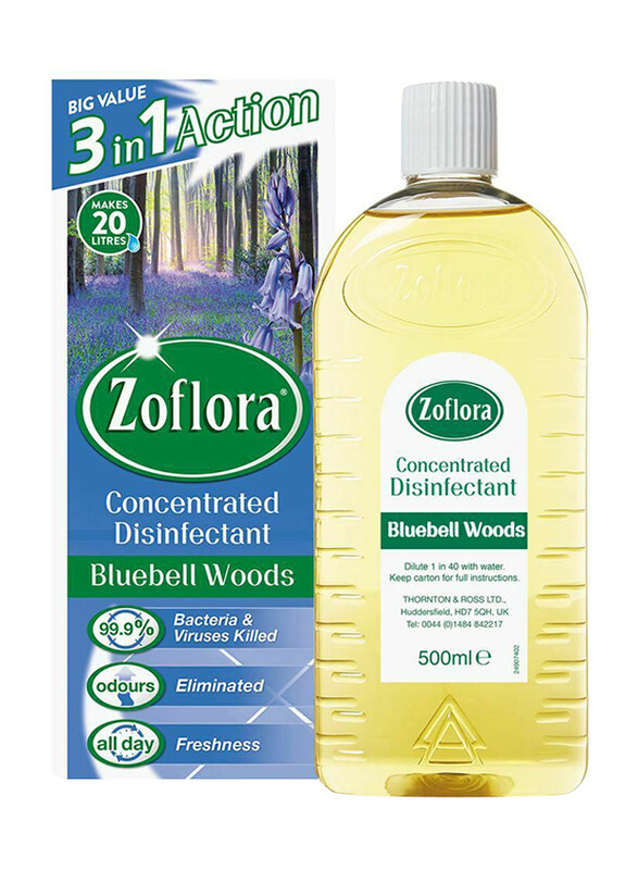 

Zoflora Bluebell Woods Concentrated Disinfectant, 4 x 500ml