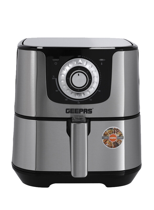 

Geepas 5.5L Air Fryer, GAF37519, Silver