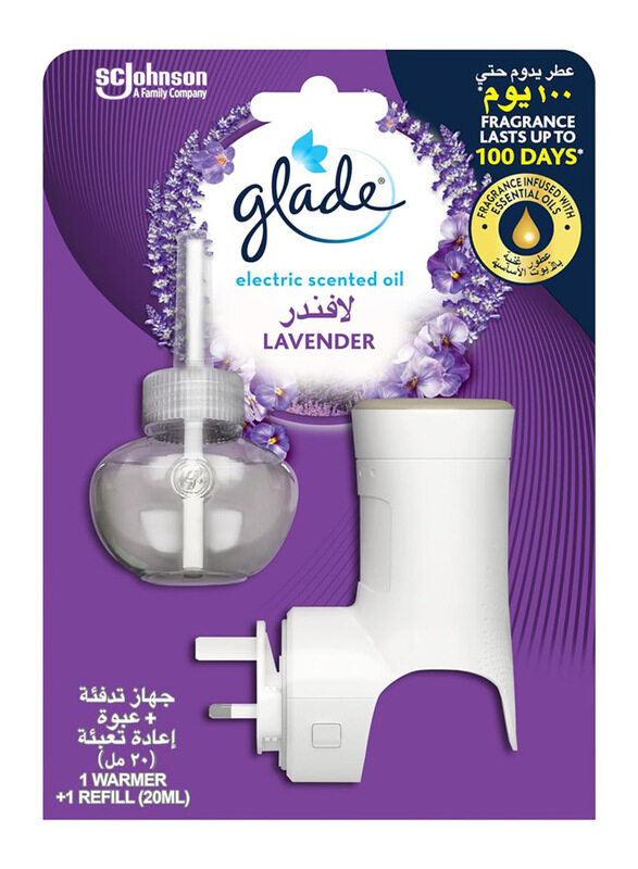 

Glade Electric Lavender Scented Oil Warmer Air Freshener Plug In, 20ml