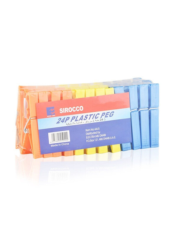 

Sirocco Plastic Peg, Blue/Yellow/Orange, 24 Pieces