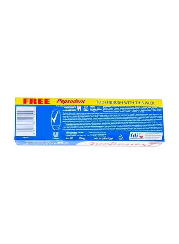 Pepsodent Germicheck+ Cavity Protection Toothpaste with Toothbrush, 150gm