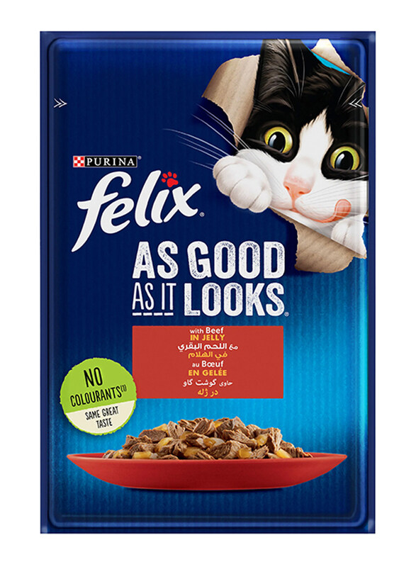 

Felix As Good As It Looks With Beef In Jelly Cat Wet Food, 85g