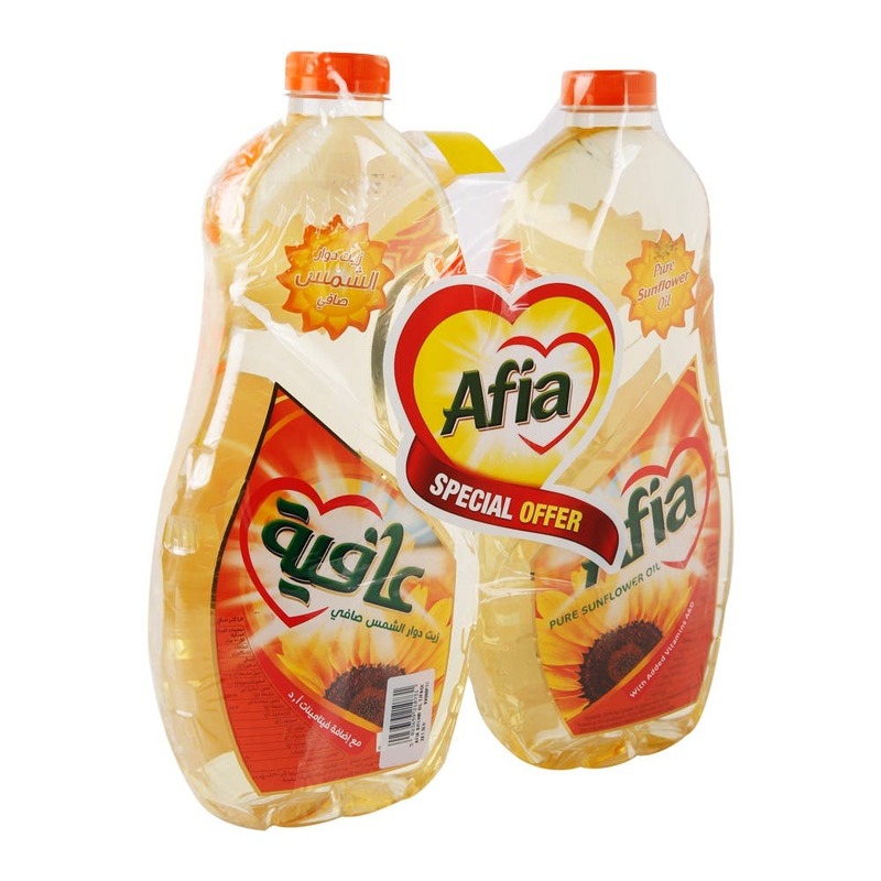 Afia Pure Sunflower Oil, 2 x 1.5 Liters
