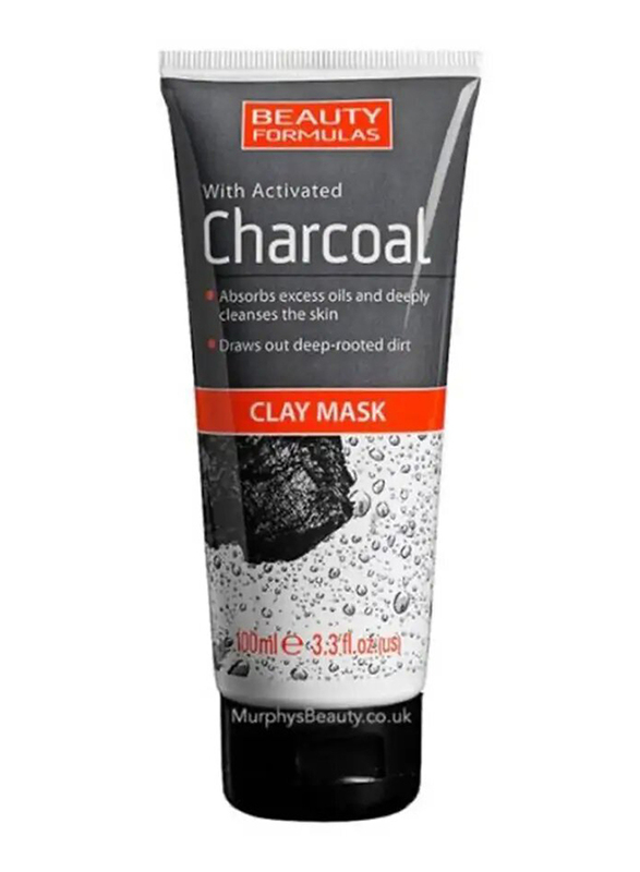 Beauty Formulas Activated Charcoal Clay Mask, 100ml
