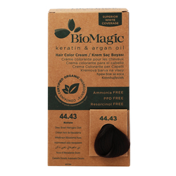 Bio Magic Keratin & Argan Oil Hair Color Cream, 60ml, 4/43 Deep Brown