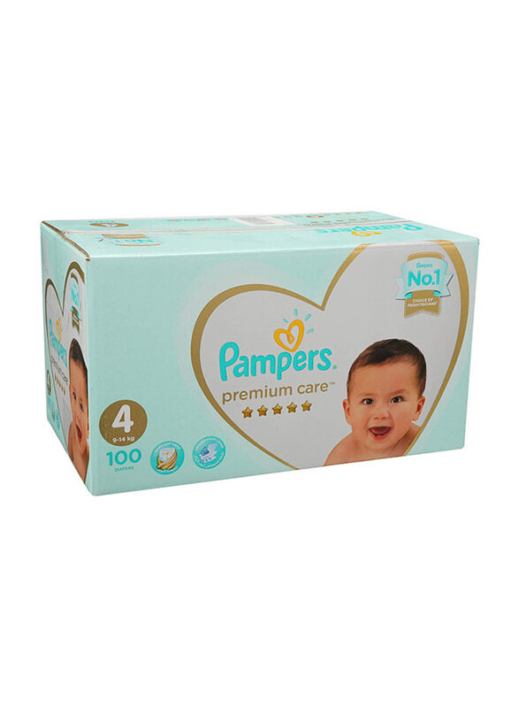 

Pampers Premium Care Diapers, Size 4, 9-14 kg, Mega Box, 100 Count