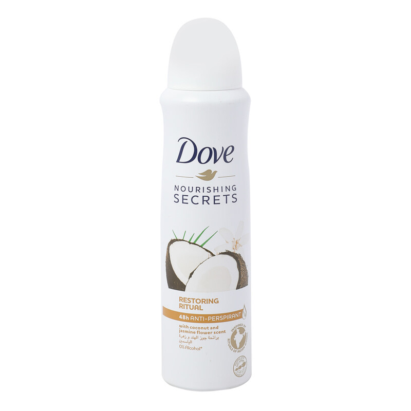 

Dove Coconut and Jasmine Flower Scent 48H Anti-Perspirant Deodorant, 150ml
