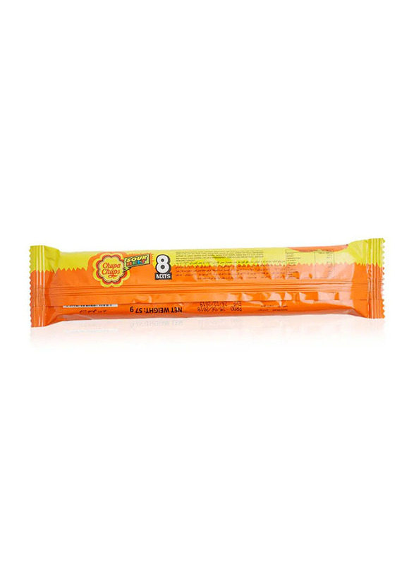 Chupa Chups Mixed Fruits Flavored Sour Belts - 8 x 75g