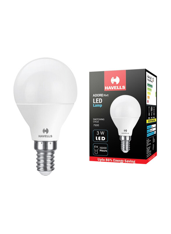 

Havells 3W LED Pearl Lamp E14, Daylight