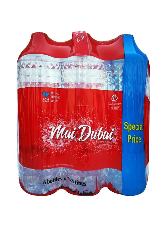 Mai Dubai Pure Drinking Water - 6 x 1.5 Ltr