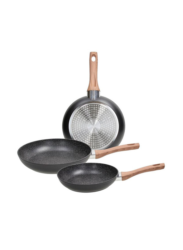 

Tognana 3-Piece Aluminium Pans, 20/24/28cm, Black