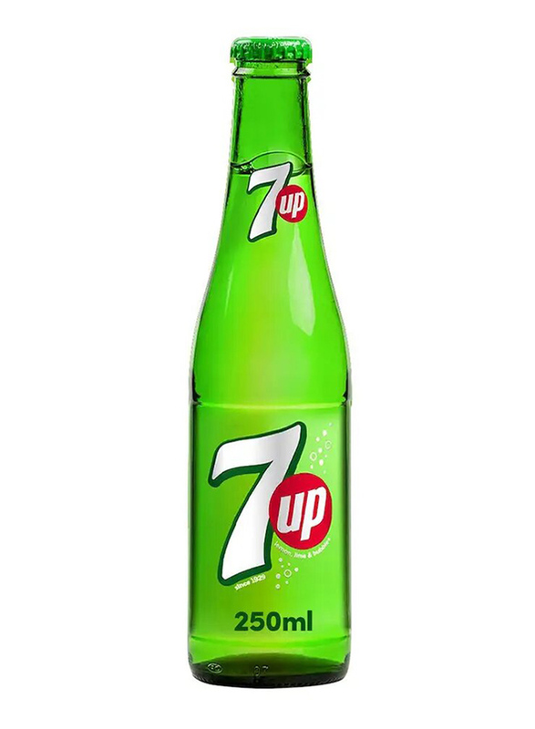 7UP Carbonated Soft Drink Glass Bottle, 250ml
