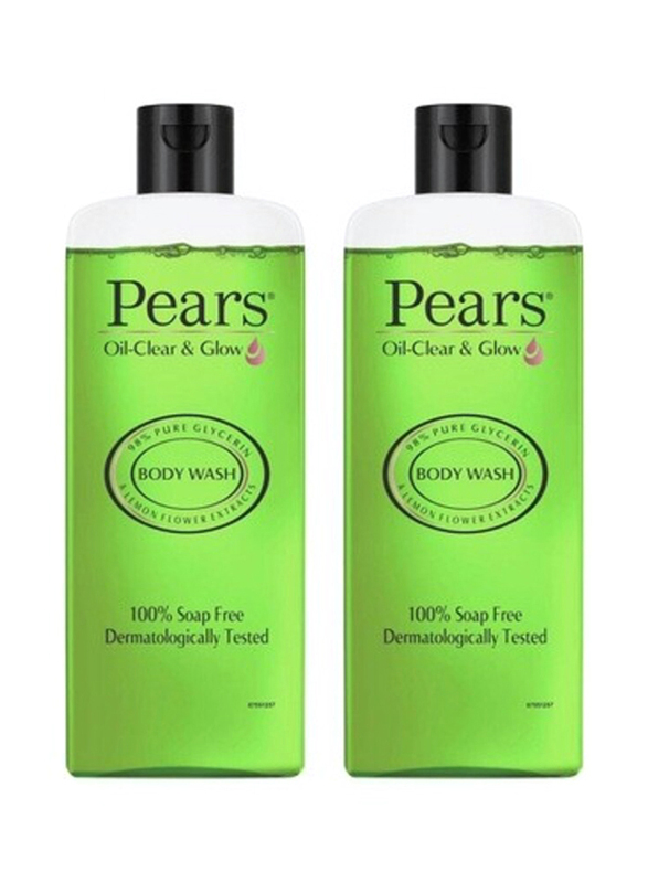 Pears Oil Clear & Glow Body Wash, 2 x 250ml