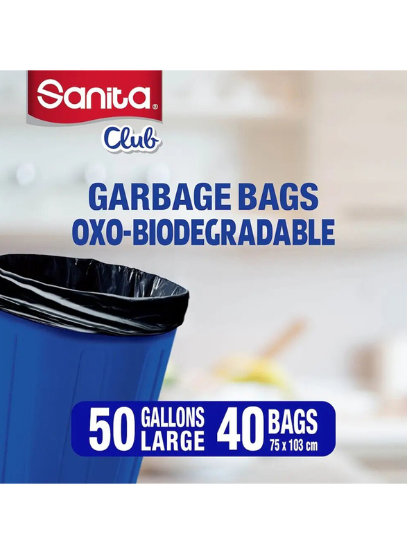 Sanita Club - Garbage Bags 50 Gallons Large 20 Bags