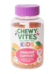 Chewy Vites Real Fruit Juice Orange Flavour Kids Immune Support, 60 Gummies