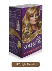 Wella Koleston Hair Color Cream Kit, 8/0 Light Blonde, 142ml